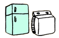冷蔵庫・洗濯機の画像
